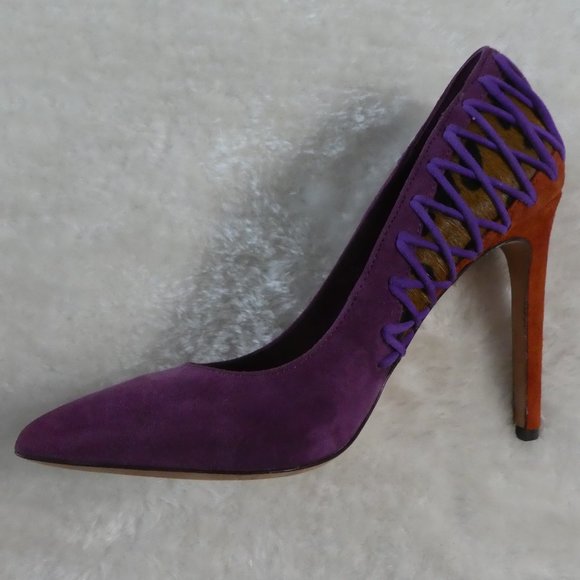 Offers Accepted! NWB Multicolour Brian Atwood Suede Pumps - Picture 9 of 13